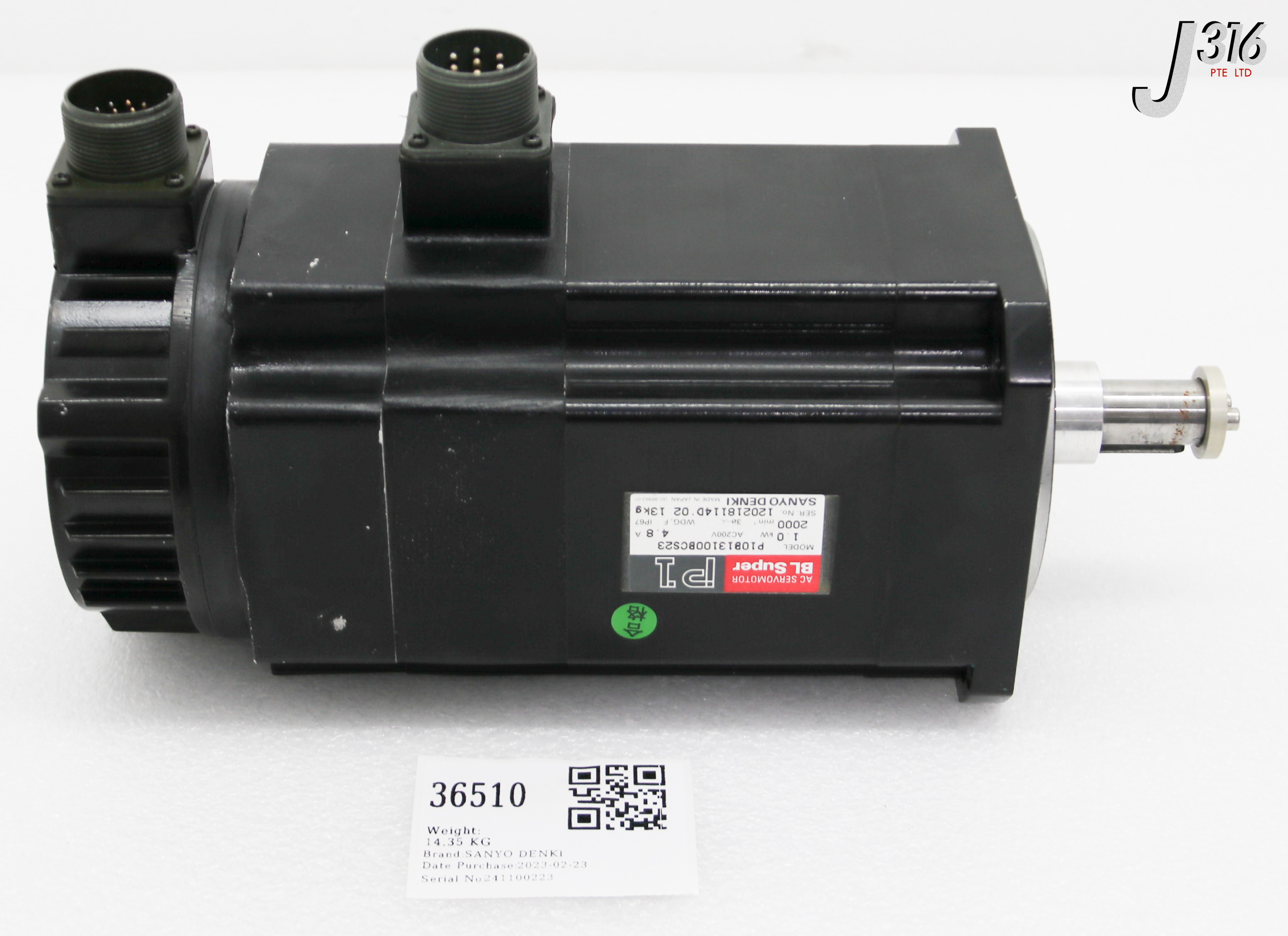 じゅん 36510 SANYO DENKI AC SERVO MOTOR, BL SUPER P1 P10B13100BCS23 | eBay